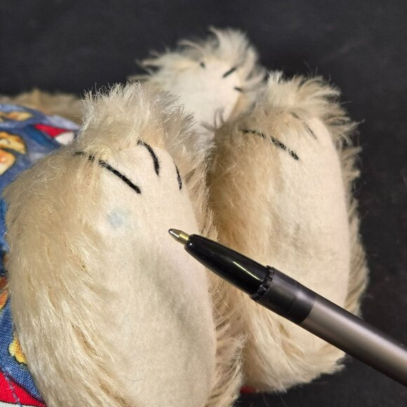 Deb Canham BIGger Bear "Beau" 10" Blonde Mohair Overalls Ducks Boats LE 54/500 - Picture 6 of 11